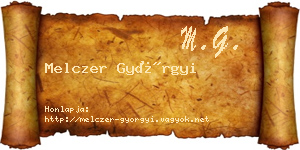 Melczer Györgyi névjegykártya