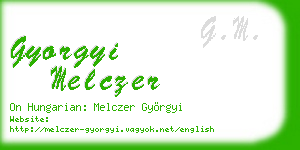 gyorgyi melczer business card